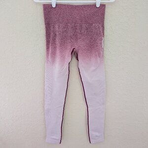Gym Shark Pink Ombre Leggings Work Out Yoga Stretch NWOT